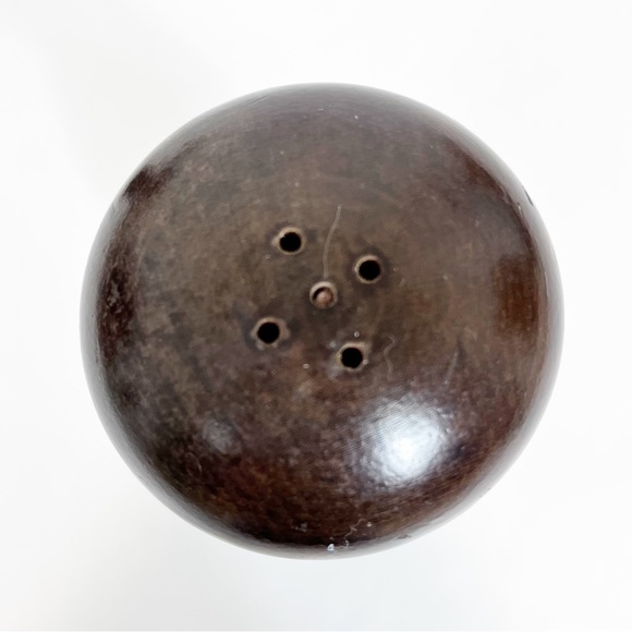 Vintage Wooden Pepper Mill & Salt Shaker Large Solid Wood 9” MCM - Picture 7 of 10